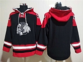 Blackhawks Blank Black Skull All Stitched Pullover Hoodie,baseball caps,new era cap wholesale,wholesale hats